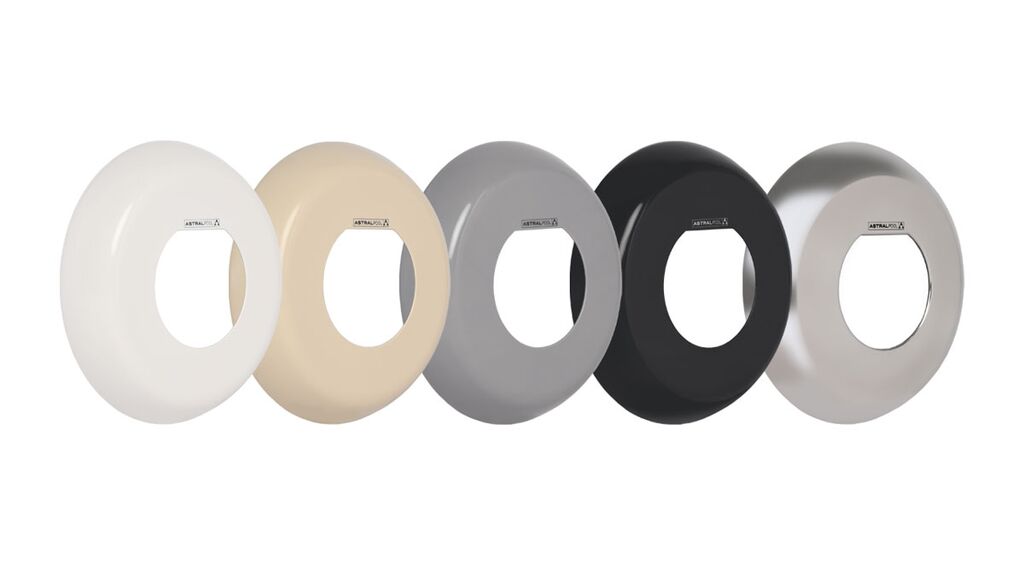 FlexiMini Nozzle L fixation systems and decorative rings