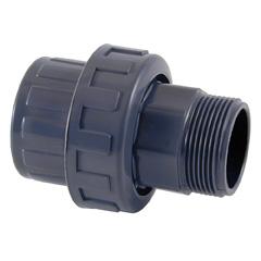 PVC-U 3 piece union solvent socket x BSP male thread - 4